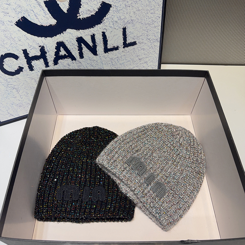 韩版冬季新款包头冷帽女百搭显脸小字母护耳毛线帽出游保暖针织帽 - 图3