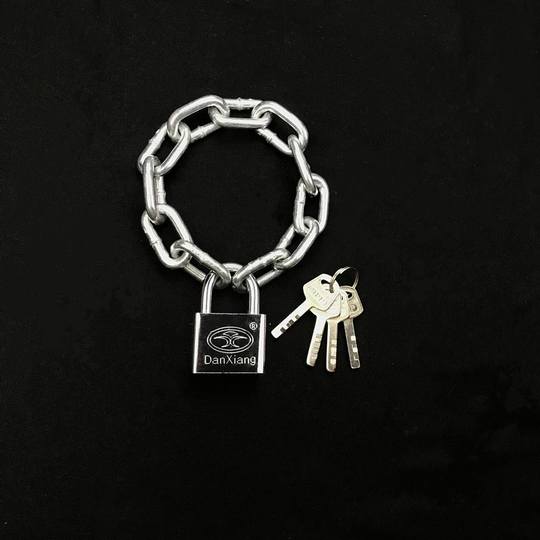 室内自行车铁链锁摩托小便携细大门锁具锁链便携式加长精致链条锁