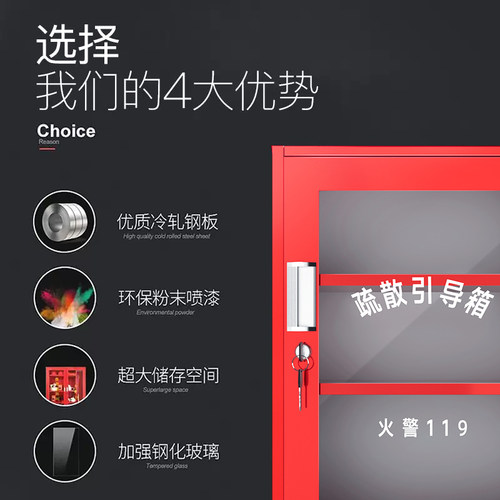疏散引导箱套装微型消防站消防器材放置箱子火灾逃生自救应急装备 - 图2