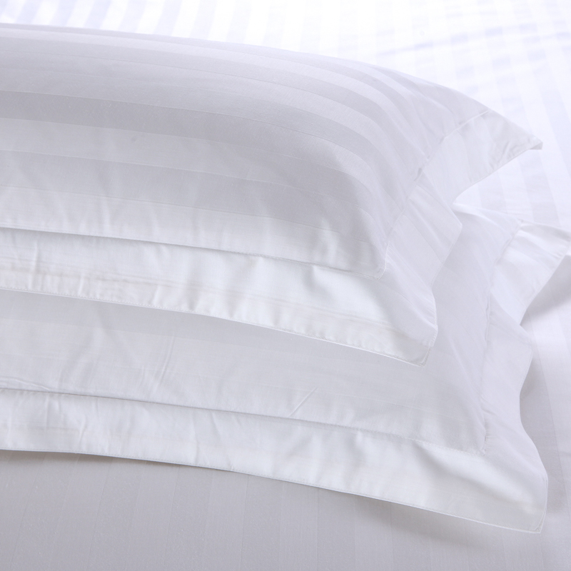 酒店宾馆民宿全棉纯棉白色枕套一只装枕套单个纯白色单双人枕头套-图0