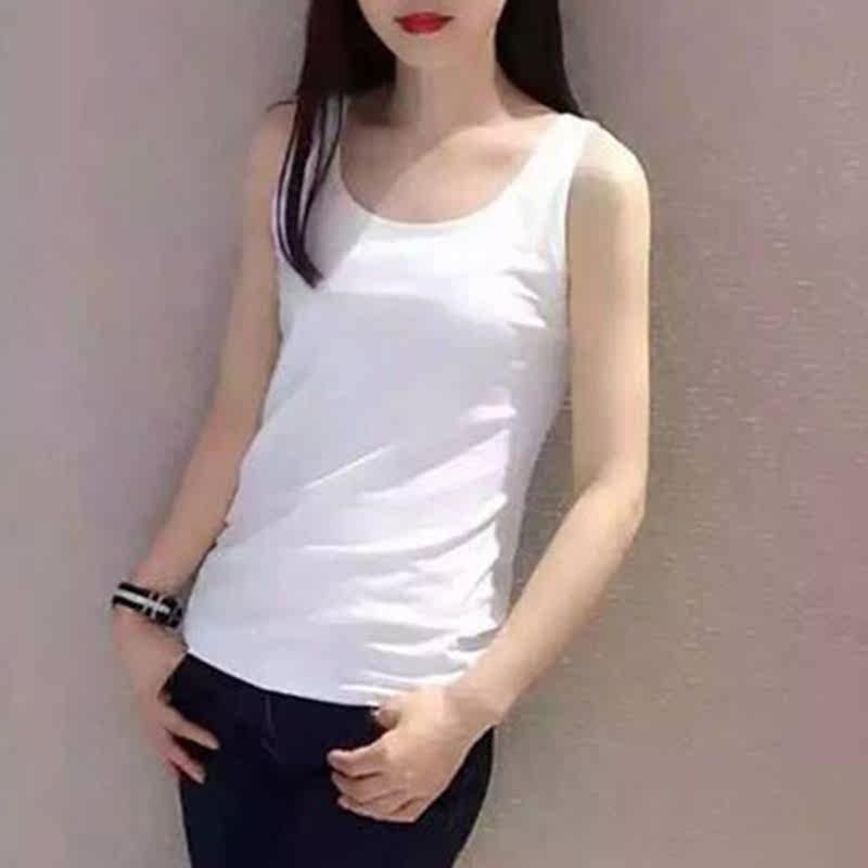 2020春新款纯色打底无袖背心 新颖阿玛施正背心吊带