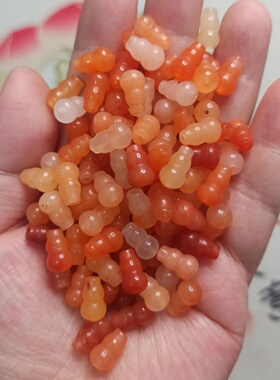 天然金丝玉圆珠散件玉珠子