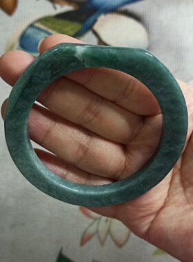 危料翡翠玉环小圈口55mm