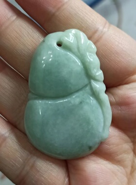 天然翡翠吊坠雕刻件手把件