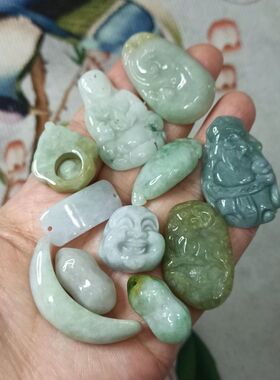 天然翡翠特色杂件如意葫芦观音