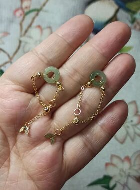 天然翡翠戒指设计款14K包金合