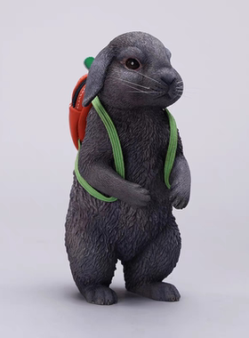 现货 JXK垂耳兔卡通仿真宠物小兔子周边模型GK潮玩手办摆件背背包