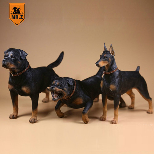 【Mr.Z】1/6罗威纳犬仿真动物 狗模型警犬树脂家居车载摆件配兵人 - 图3
