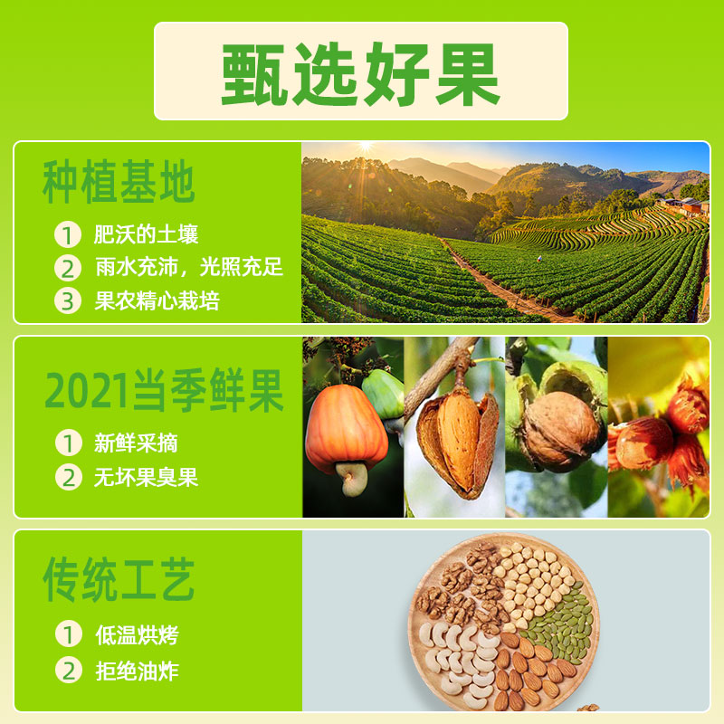 每日混合组合果仁罐装孕妇儿童礼包 四季红食品坚果礼盒