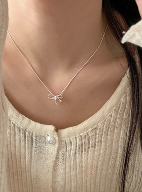 925纯银蛇骨链女气质简约项链