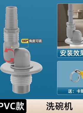 厨房洗碗机净水器下水三通前置小厨宝地漏共用排水管道防臭溢接头