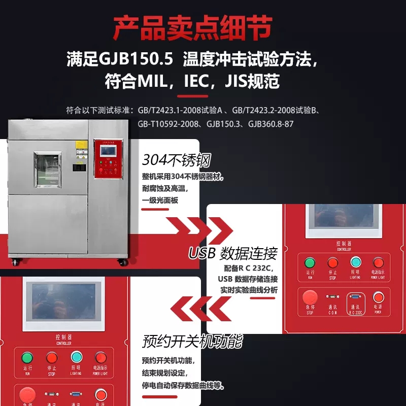 冷热冲击试验箱三箱冷热冲击试验机两箱快速温变循环高低温试验箱-图0