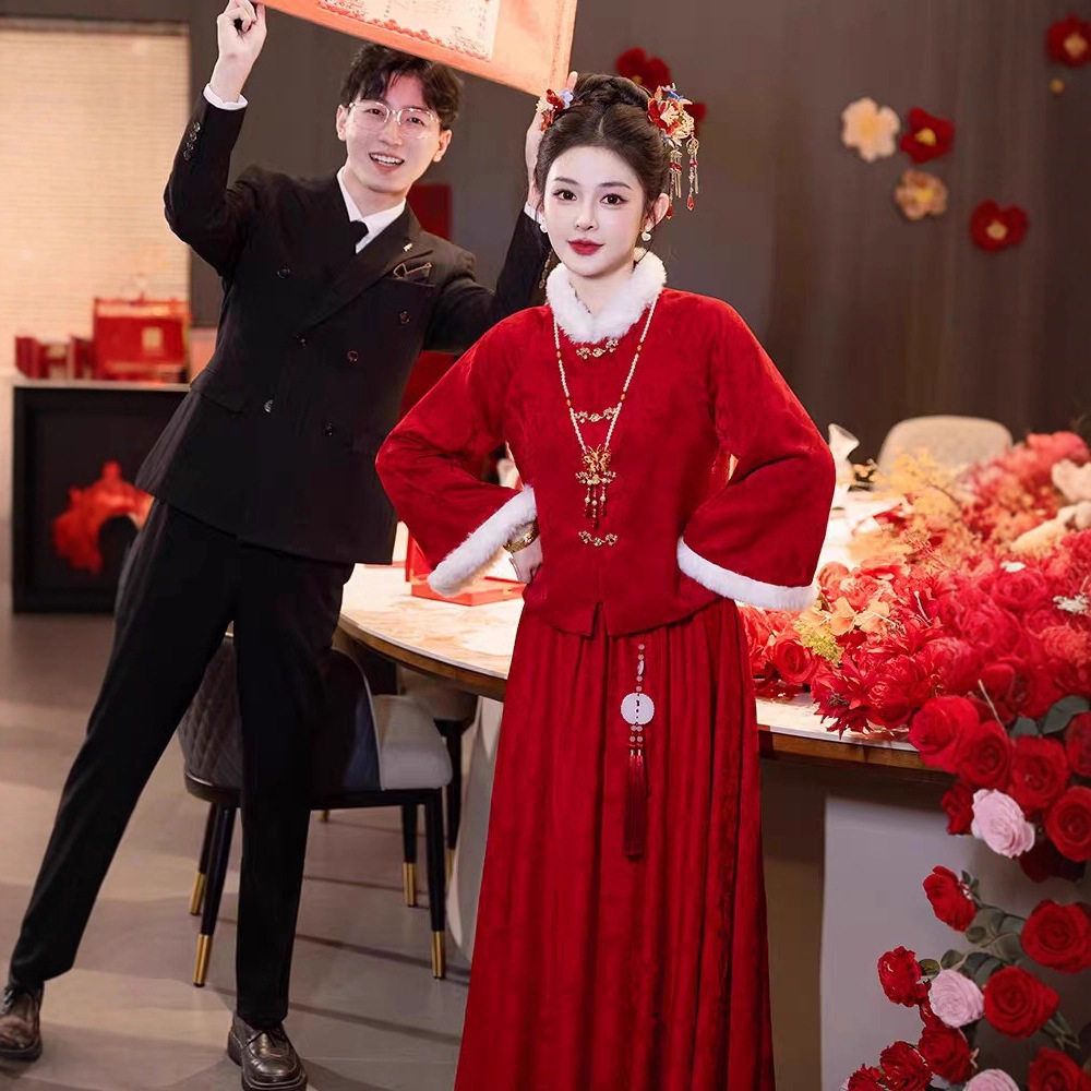 Bridal gown red suit wedding dress敬酒服新娘红色套装结婚礼服,淘宝优惠券,粉丝福利购,淘宝优惠卷