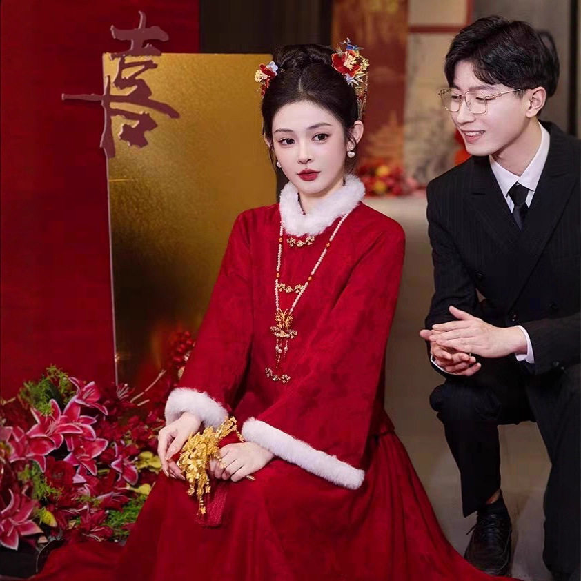 Bridal gown red suit wedding dress敬酒服新娘红色套装结婚礼服,淘宝优惠券,粉丝福利购,淘宝优惠卷