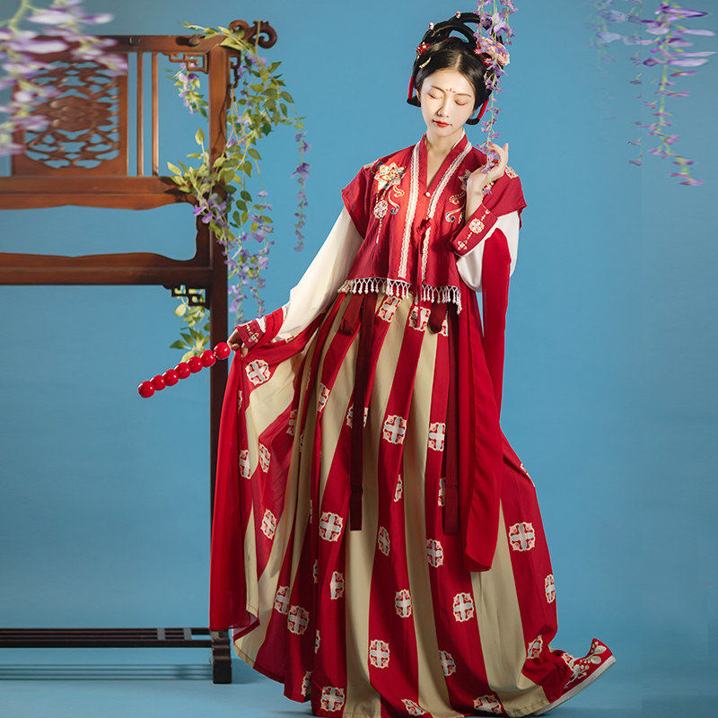 珍缕唐制女正品原创襦裙改良汉服 珍缕汉服