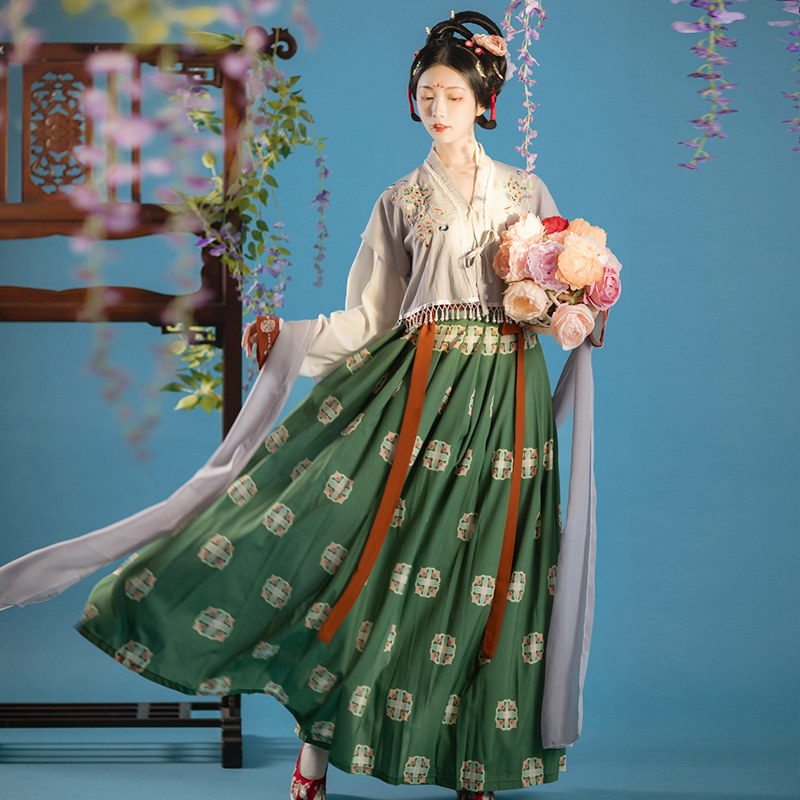 珍缕唐制女正品原创襦裙改良汉服 珍缕汉服