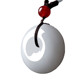Xinjiang Hotan jade white jade safety buckle for men and women jasper jade necklace couple jade pendant jade pendant safety buckle