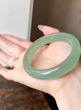天然东陵玉高冰晴水美人条手镯