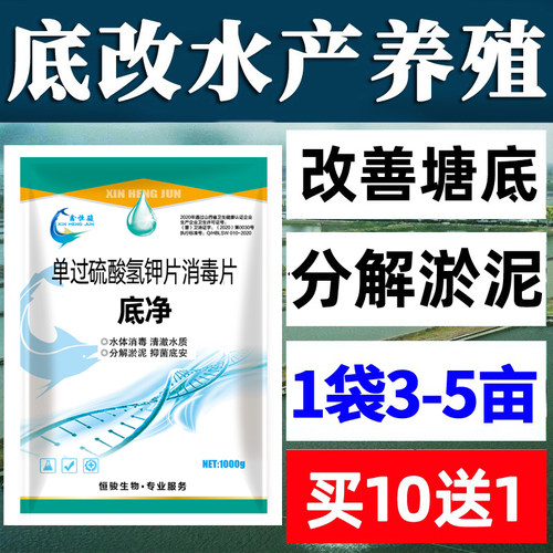 底改王水产养殖调水净水鱼虾蟹塘降亚硝酸盐解毒底改片过硫酸氢钾 - 图3