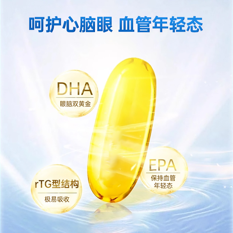 新西兰GO Healthy深海鱼油omega3软胶囊高浓度记忆力增强DHA官方 - 图0