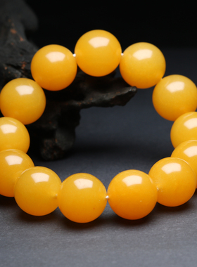 天然桂林鸡血玉男款招财转运手链