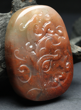 鸡血玉吊坠正品天然玉石特价男女