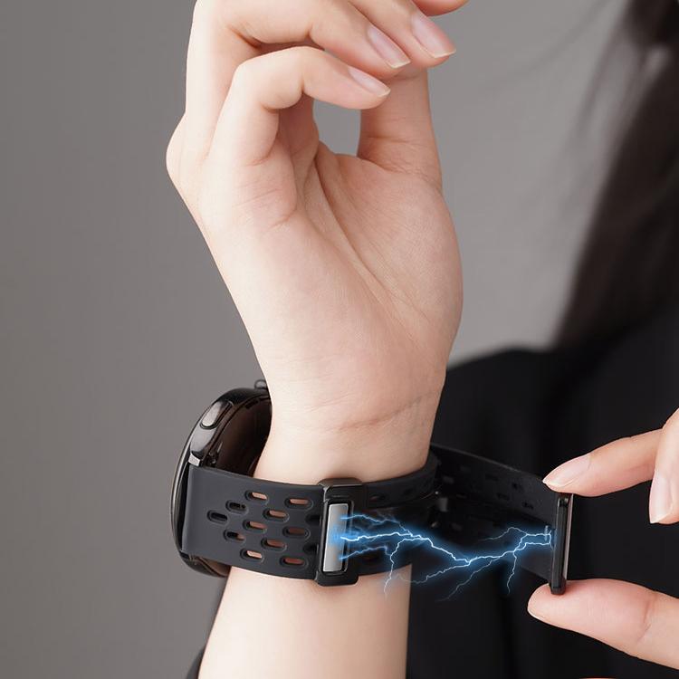 适用redmi红米watch6手表5表带小米手环9pro透气8pro磁吸折叠扣硅胶运动智能4表链男生腕带女生表链 - 图3