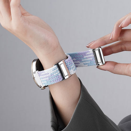 适用vivowatchwatch5手表带gt2手环新款watch3磁吸扣编织iqoo腕表带滑扣2运动智能手表男腕带女表链透气秋冬 - 图3