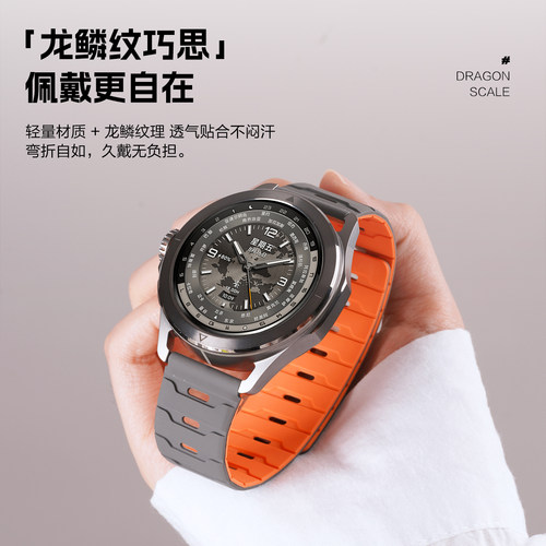适用小米watch s5磁吸硅胶watch5手表带S4sport龙鳞纹41腕表带S3运动S2智能S1pro男color2华米GTS4夏季GTR4/ - 图2