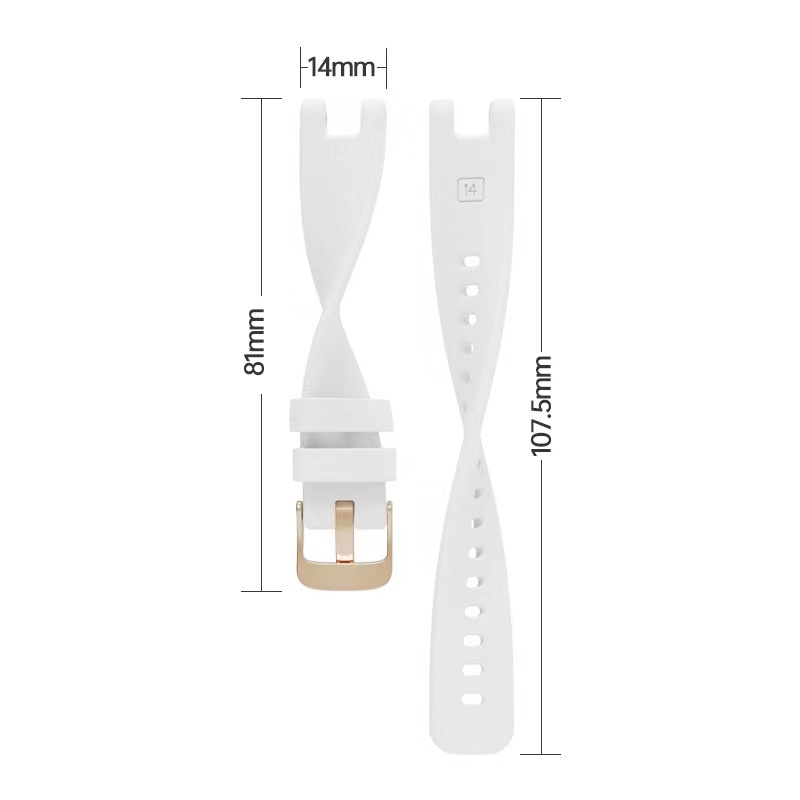 适用Garmin Lily表带 佳明lily智能运动手表表带硅胶女款简约时尚柔软亲肤防水透气替换腕带14mm - 图3