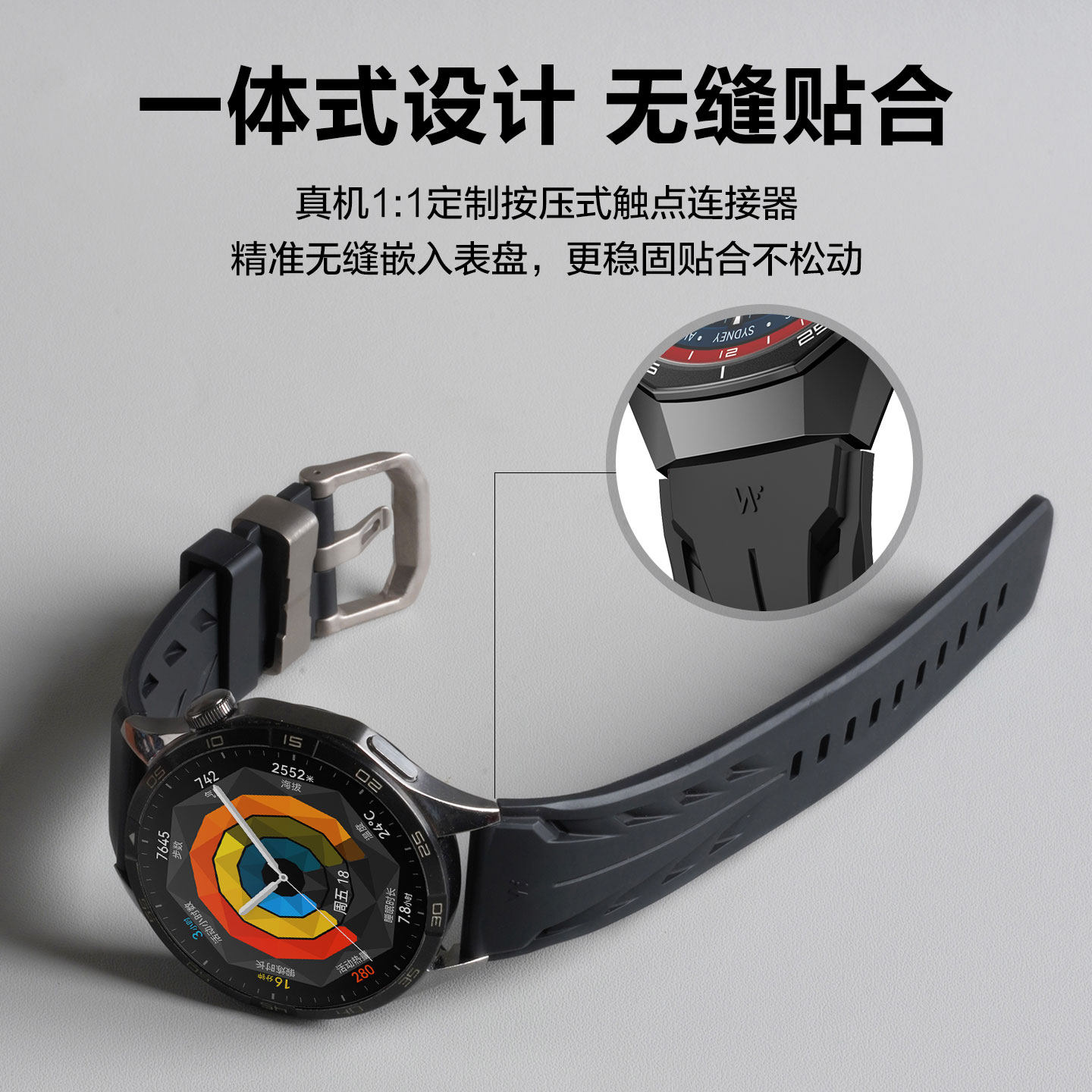 适用OPPOwatchX2手表带watchS康赛氟橡胶FKM腕表带watch4pro运动watch3智能钛合金扣watch2男士高级,淘宝优惠券,粉丝福利购,淘宝优惠卷