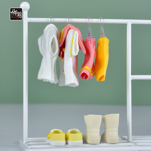 YMY娃衣撑衣架12分bjd娃用小布芭比6/8分晾衣架OB11挂衣服架 - 图1