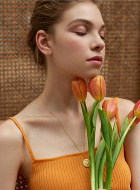 LULUCHANG复古圆牌INS吊坠项链