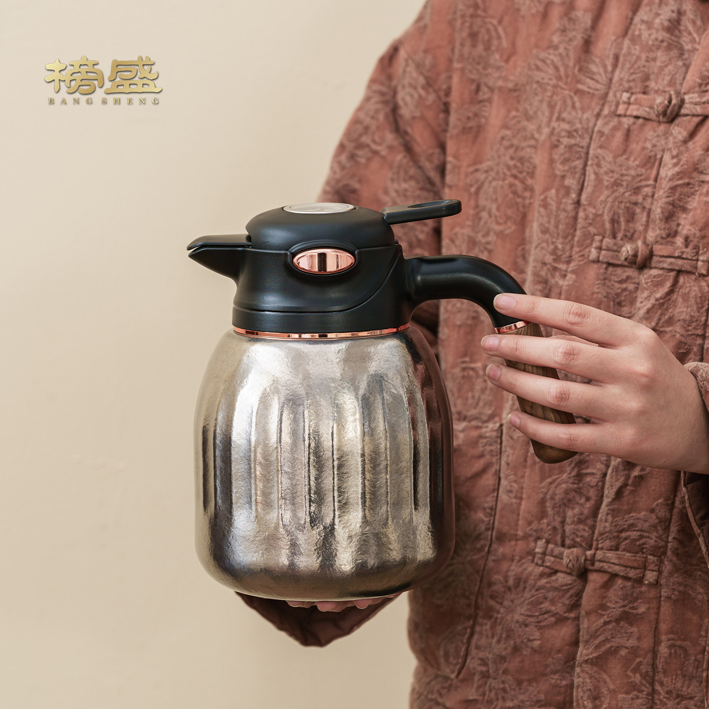 榜盛纯钛焖茶壶保温壶家用办公闷泡壶机械显温便携户外保温水壶,淘宝优惠券,粉丝福利购,淘宝优惠卷