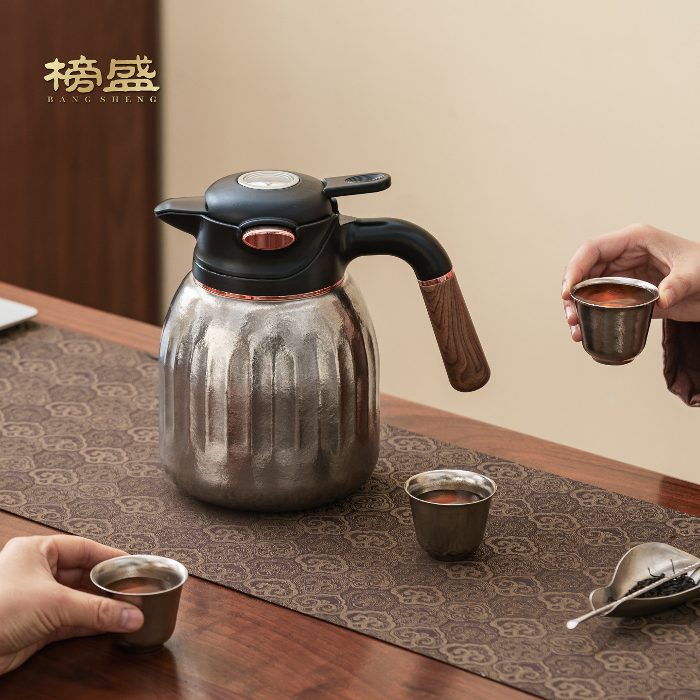 榜盛纯钛焖茶壶保温壶家用办公闷泡壶机械显温便携户外保温水壶,淘宝优惠券,粉丝福利购,淘宝优惠卷