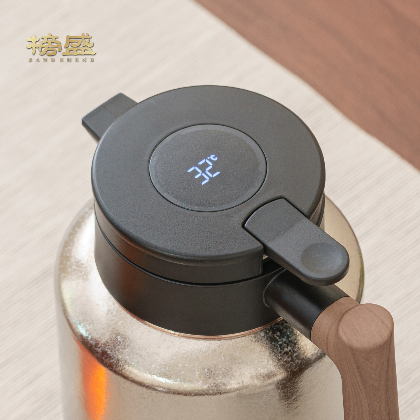 榜盛纯钛焖茶壶家用办公高档白茶红茶闷茶壶带温显大容量保温壶,淘宝优惠券,粉丝福利购,淘宝优惠卷