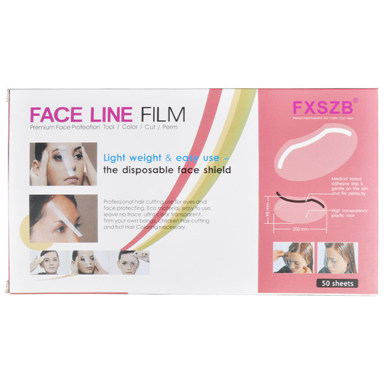 Special transparent perm and dyed forehead and face bangs stickers