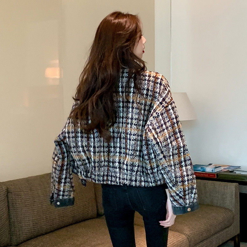 小香风外套女2020年早秋冬新款上衣 偏素短外套