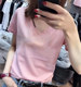 Large size V-neck letter loose bottoming shirt short sleeves