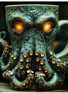 跨境爆款 Cthulhu-Inspired Pirate Tankard适合酒吧餐厅家庭使用