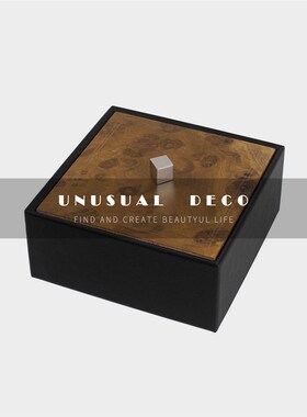 极速UNUSfUAL 现代简约果木皮装饰首饰盒客厅样板间卧室衣帽间收