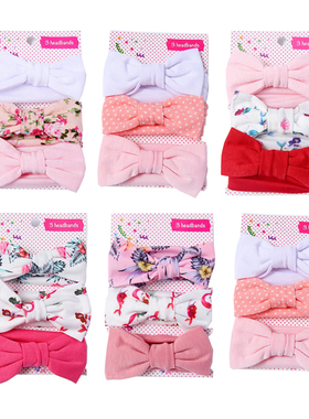 极速3Pcs/Set Solid Color uSoft Nylon Elastic Baby Headband B