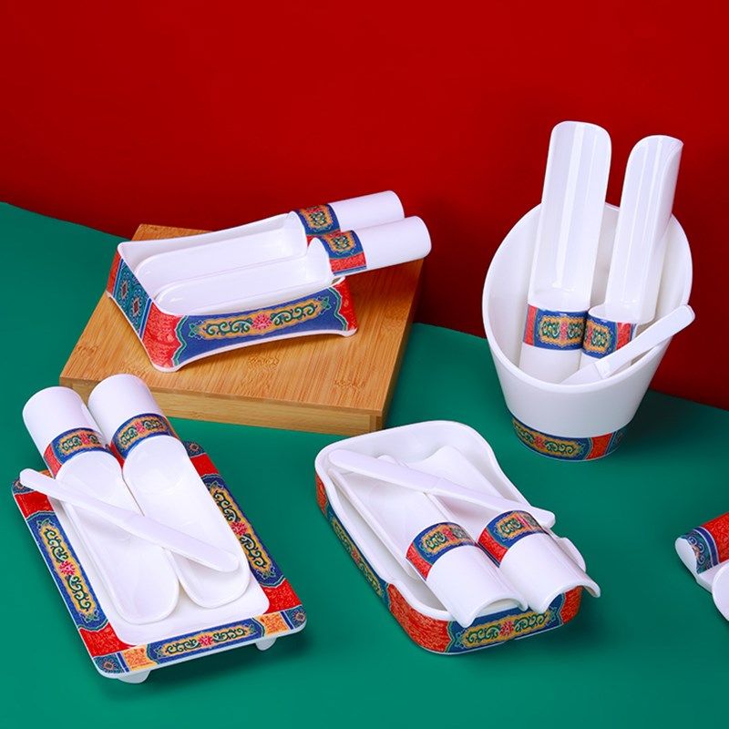 极速新款密胺仿竹筒不发霉商用z火锅虾滑餐具创意三色虾滑鱼滑制,淘宝优惠券,粉丝福利购,淘宝优惠卷