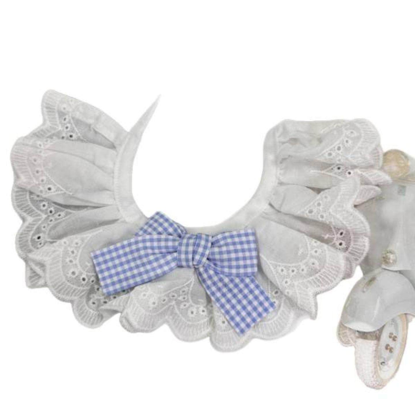 韩版蝴蝶结宠物蕾丝假领花边口水巾格子狗狗饰品猫咪围嘴法牛围巾,淘宝优惠券,粉丝福利购,淘宝优惠卷