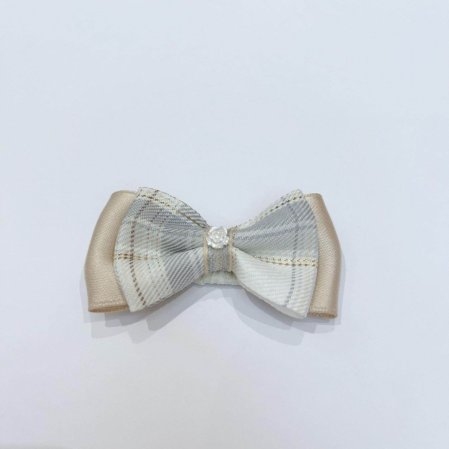 约克夏夹子宠物发饰马尔济斯蝴蝶结发卡灰色格子小狗梳夹比熊狗狗,淘宝优惠券,粉丝福利购,淘宝优惠卷