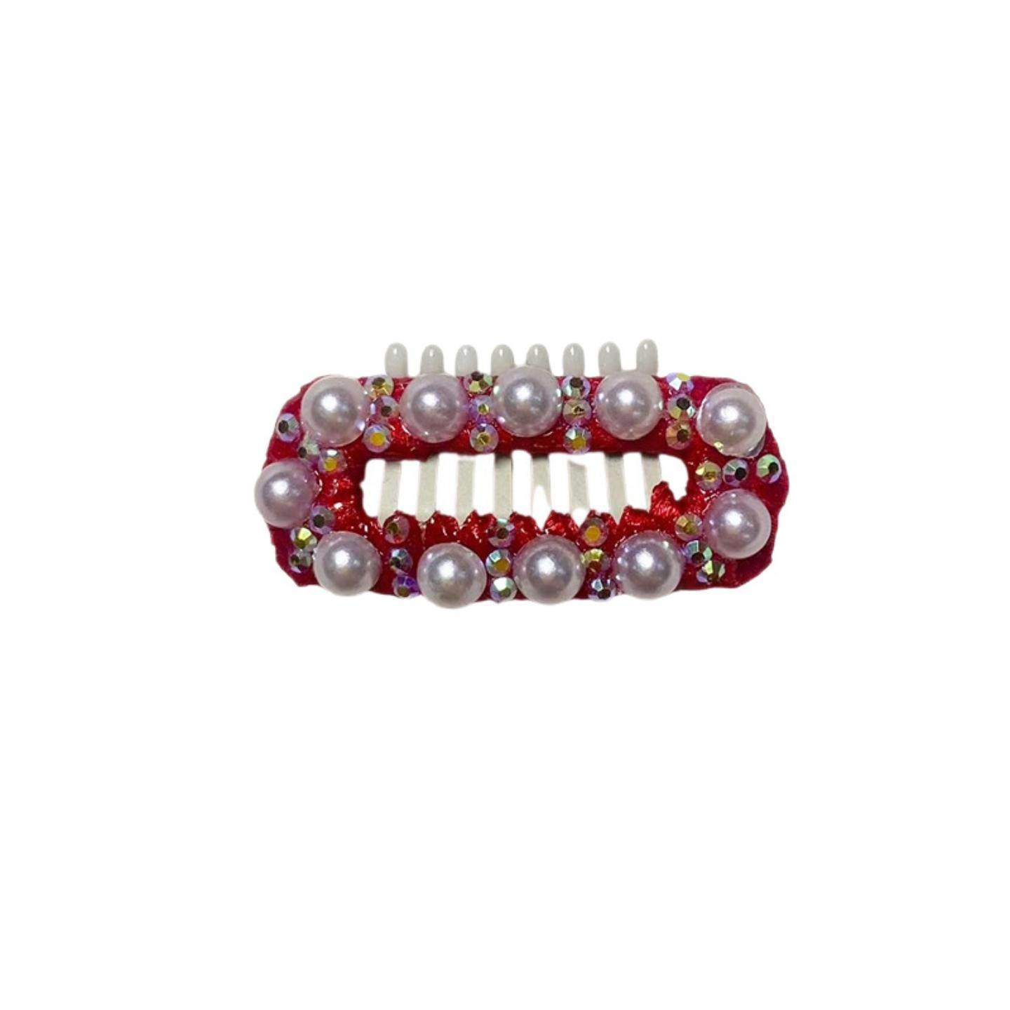 约克夏比熊马尔济斯狗狗手工发夹宠物bb夹珍珠发饰水钻鼻梁夹猫咪,淘宝优惠券,粉丝福利购,淘宝优惠卷