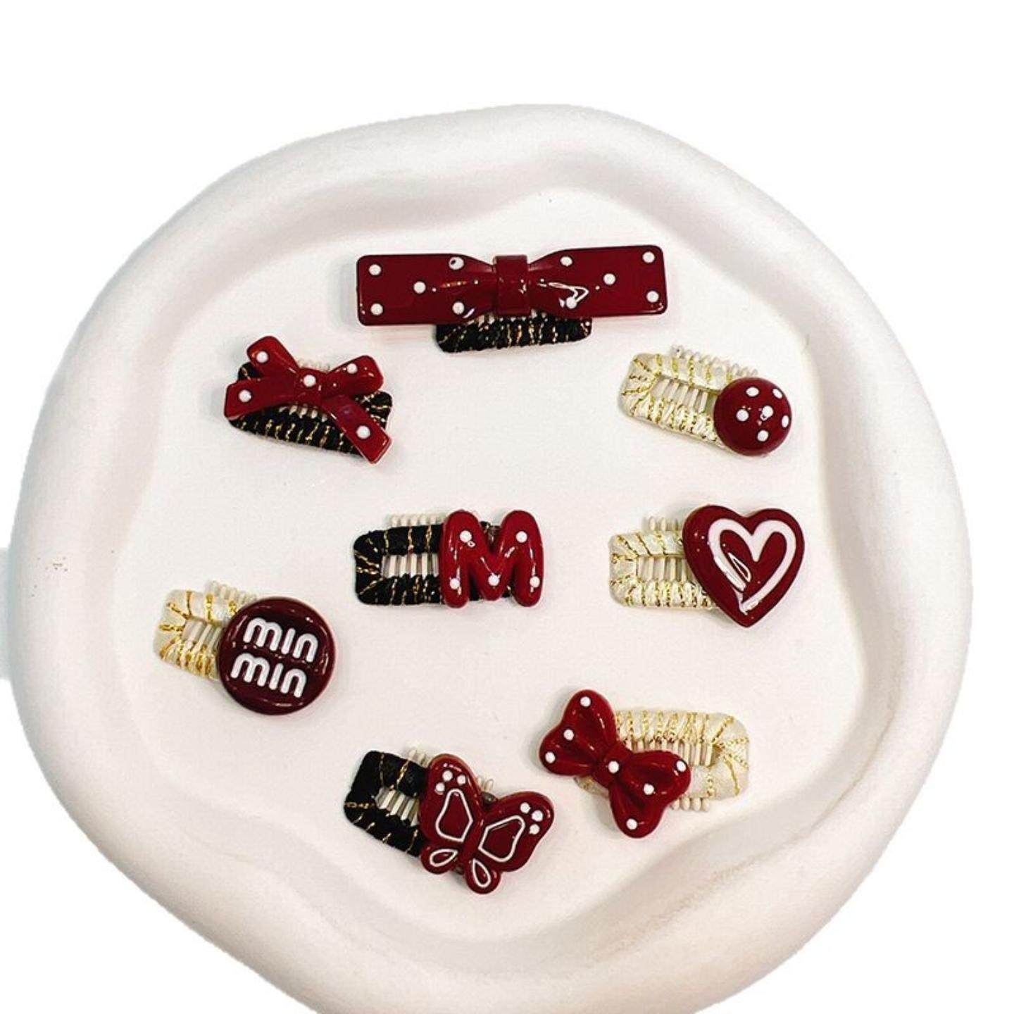 新款约克夏红色蝴蝶结头饰宠物发夹狗狗发卡马尔济斯卡子小狗夹子,淘宝优惠券,粉丝福利购,淘宝优惠卷