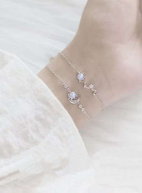 星月手链女学生韩版闺蜜二人生日礼物ins情侣森系潮流简约月光石