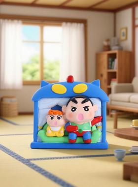 抖音爆款卡通动漫同款春日部之家冰箱贴盲盒创意手办周边厨卫装饰