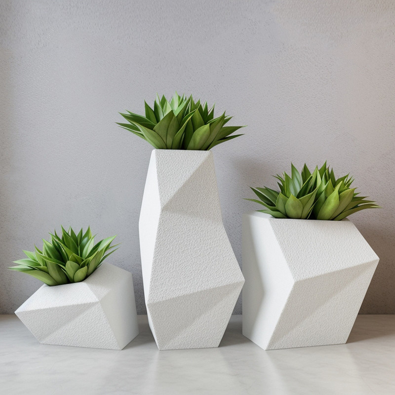 玻璃钢组合落地大花瓶现代北欧酒店售楼处软装饰品插绿植几何花器,淘宝优惠券,粉丝福利购,淘宝优惠卷